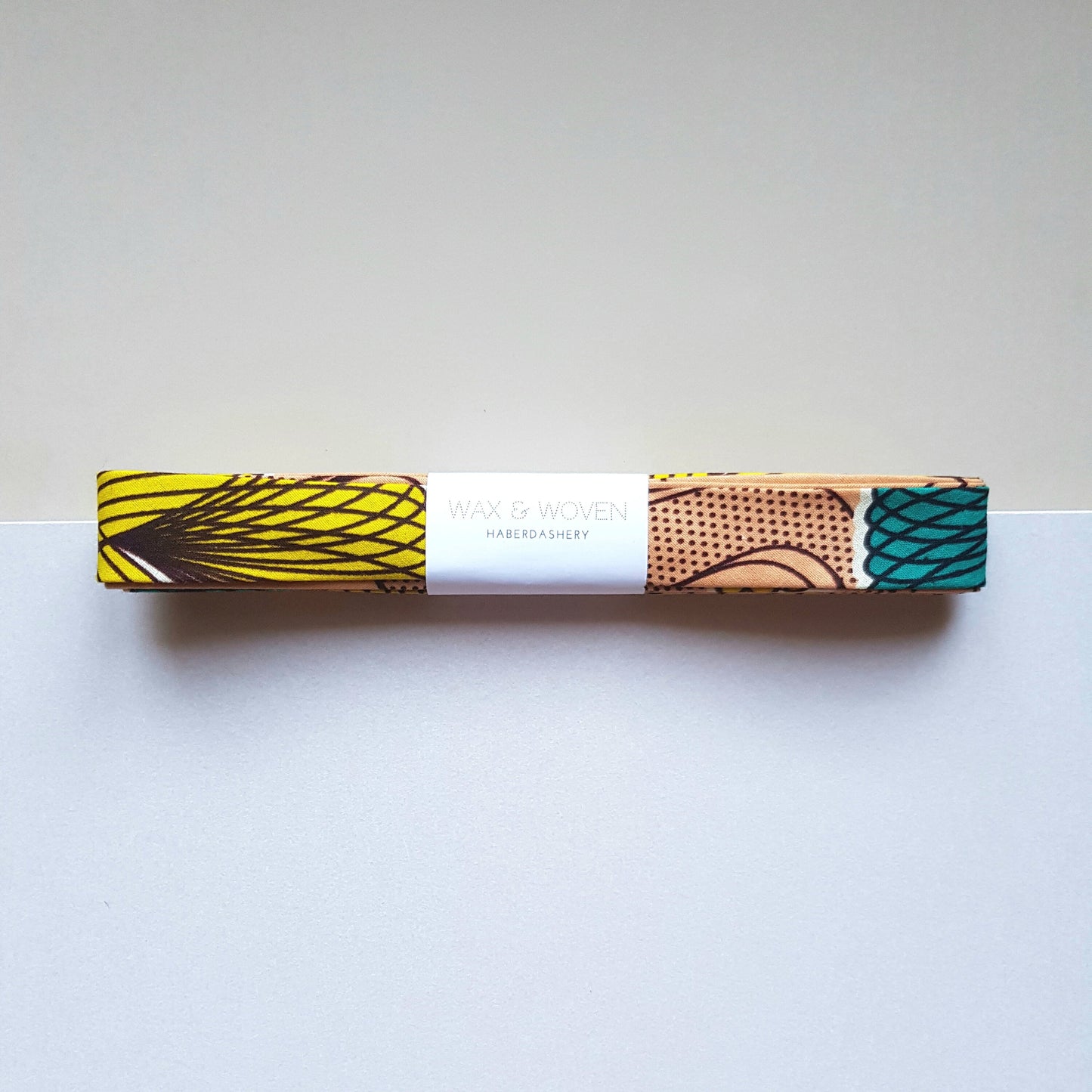 3 Metres of 25mm Peach, Yellow & Blue Floral Bias Binding / Seam Tape