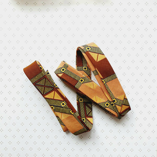 Embellished Metallic Gold, Brown & Caramel Wax Bias Tape 3 metres x 2.5cm Wide.