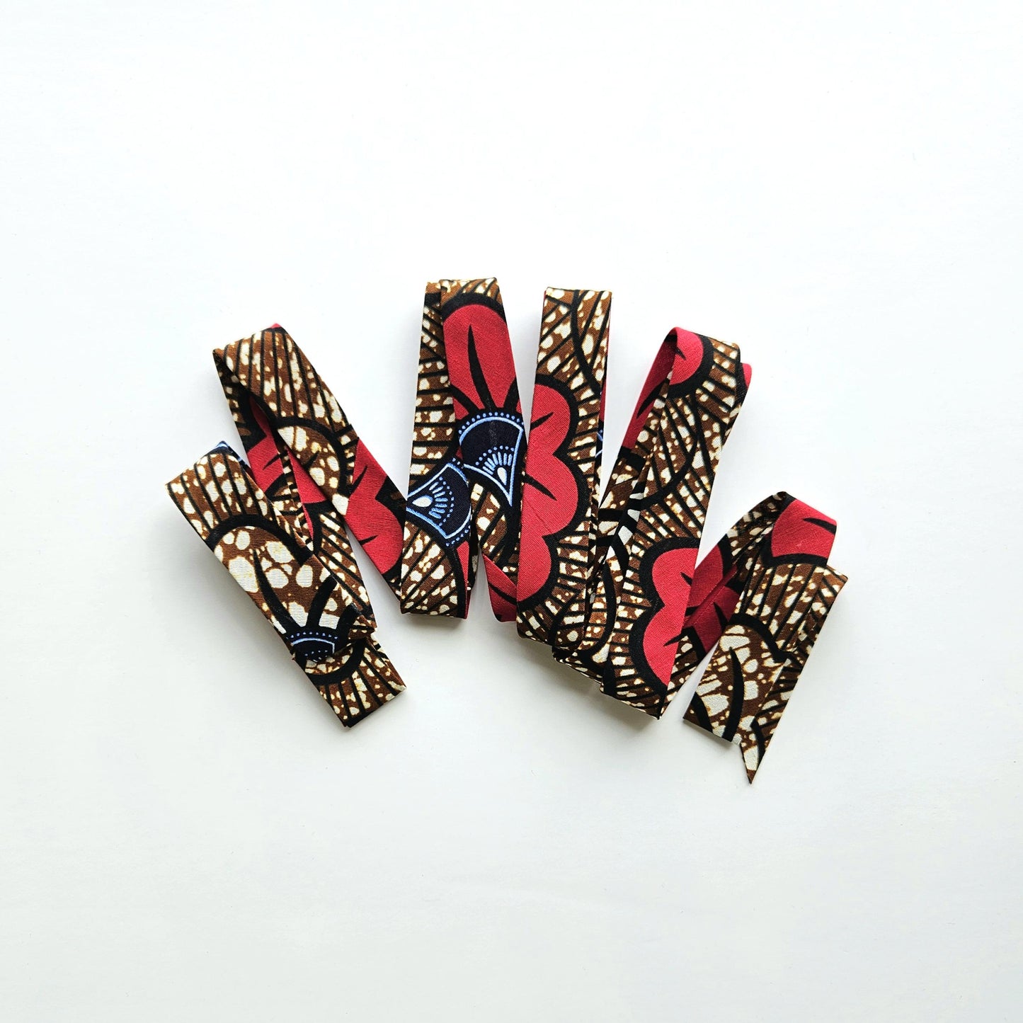 Floral African Wax Print Bias Binding, Quilting Craft Tape