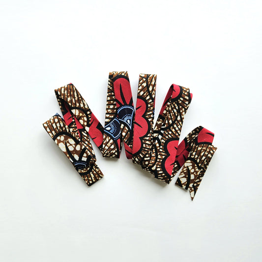 Floral African Wax Print Bias Binding, Quilting Craft Tape